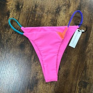 Lovers + Friends Pink and Orange Bikini Bottom